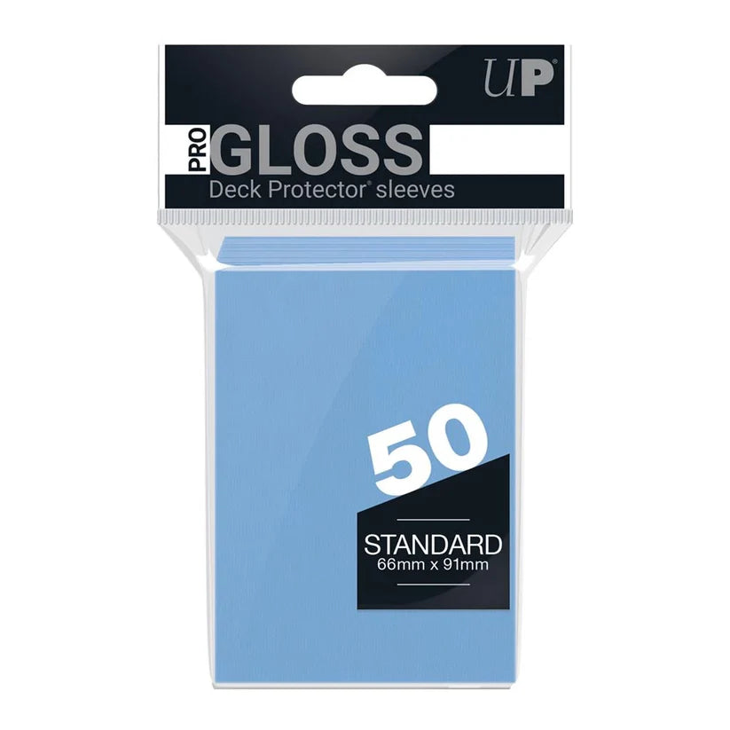 Protège-cartes Ultra Pro Pro Gloss Standard bleu clair – 50 sleeves (66x91 mm)