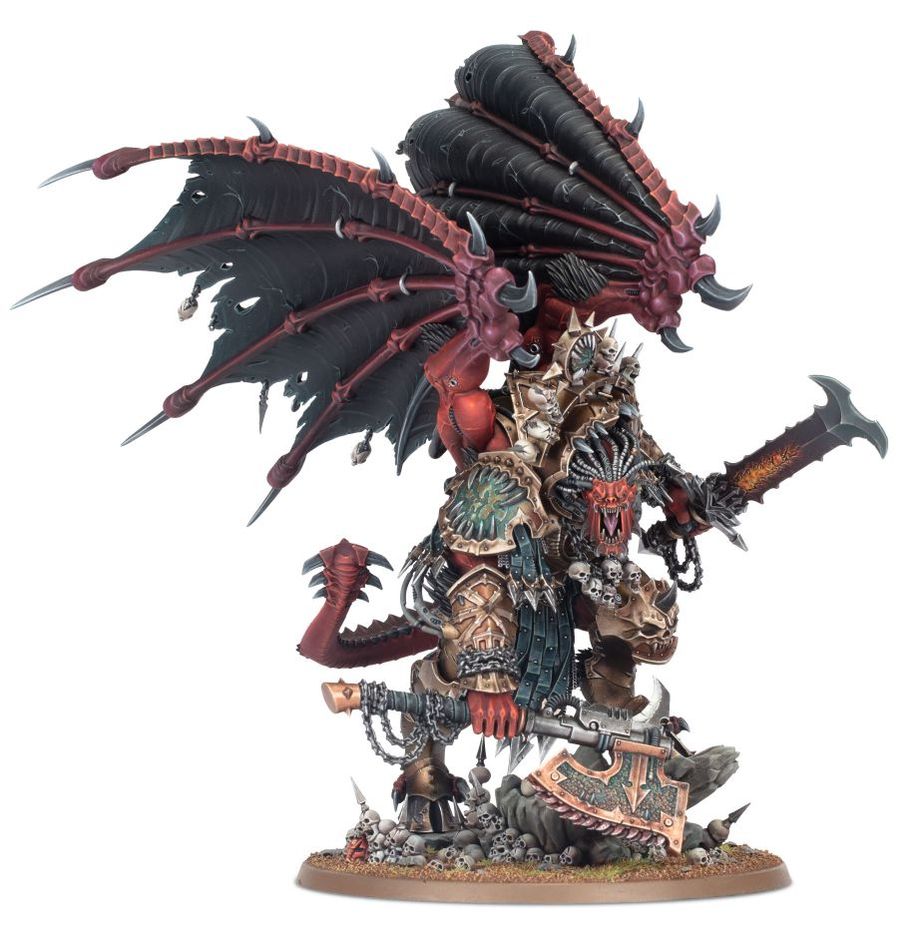 Boîte Warhammer 40,000 : Angron, Primarque Démon de Khorne des World Eaters, figurine Citadel imposante.