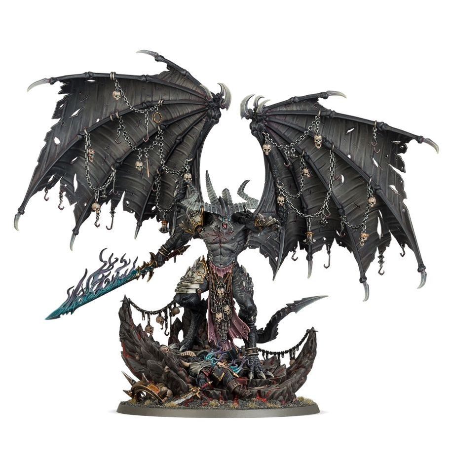 Boîte Warhammer Age of Sigmar : Be’lakor the Dark Master, figurine Citadel imposante des Slaves to Darkness.