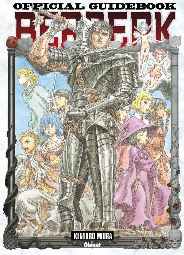 guide officiel Berserk (Glénat) avec Guts et les personnages principaux du manga en couleurs