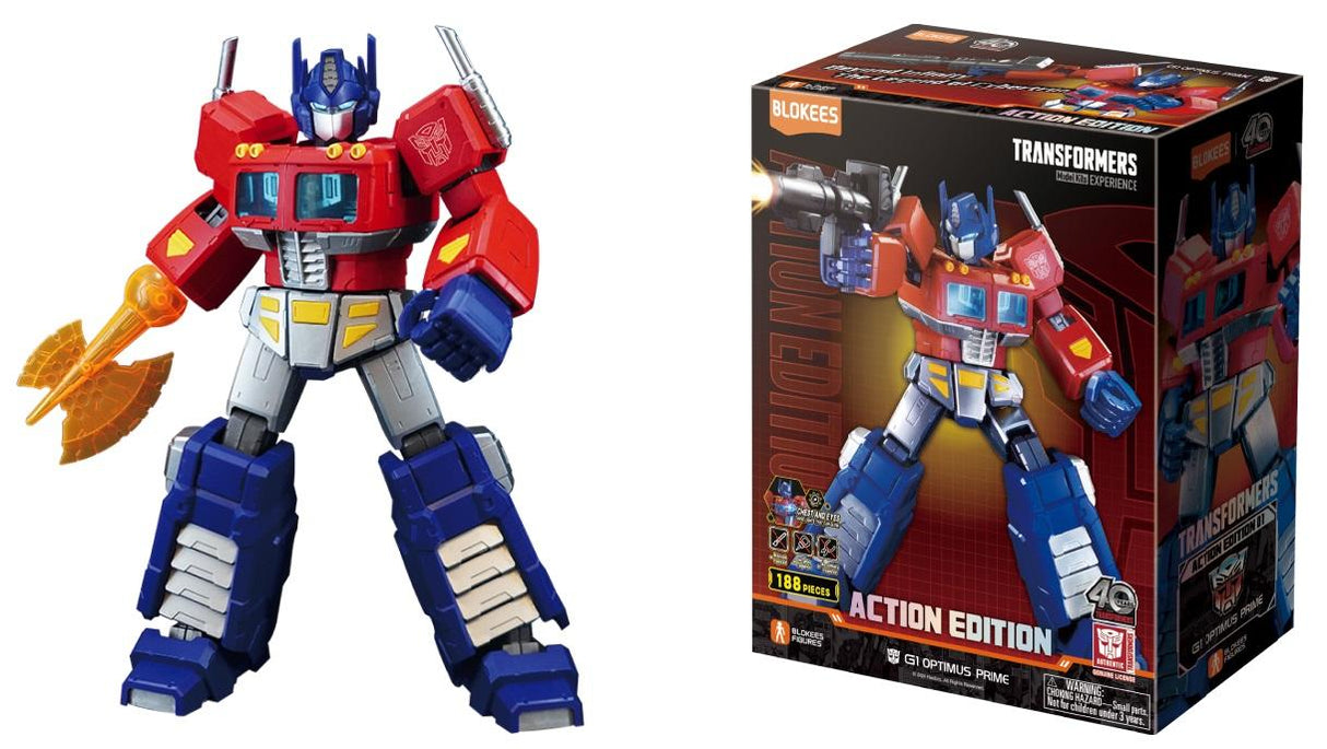 Figurine Blokees Optimus Prime Action Edition Transformers avec accessoires et boîte officielle