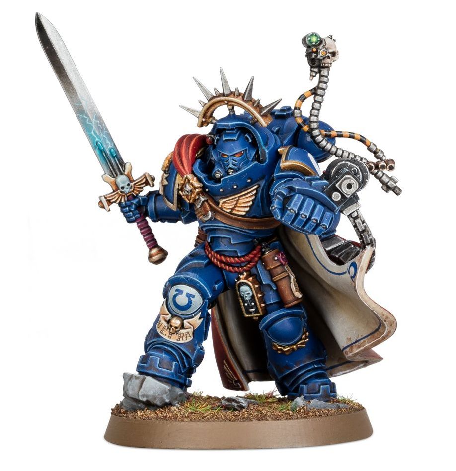 Blister Warhammer 40,000 Space Marines – Captain in Gravis Armour avec épée énergétique et armure lourde