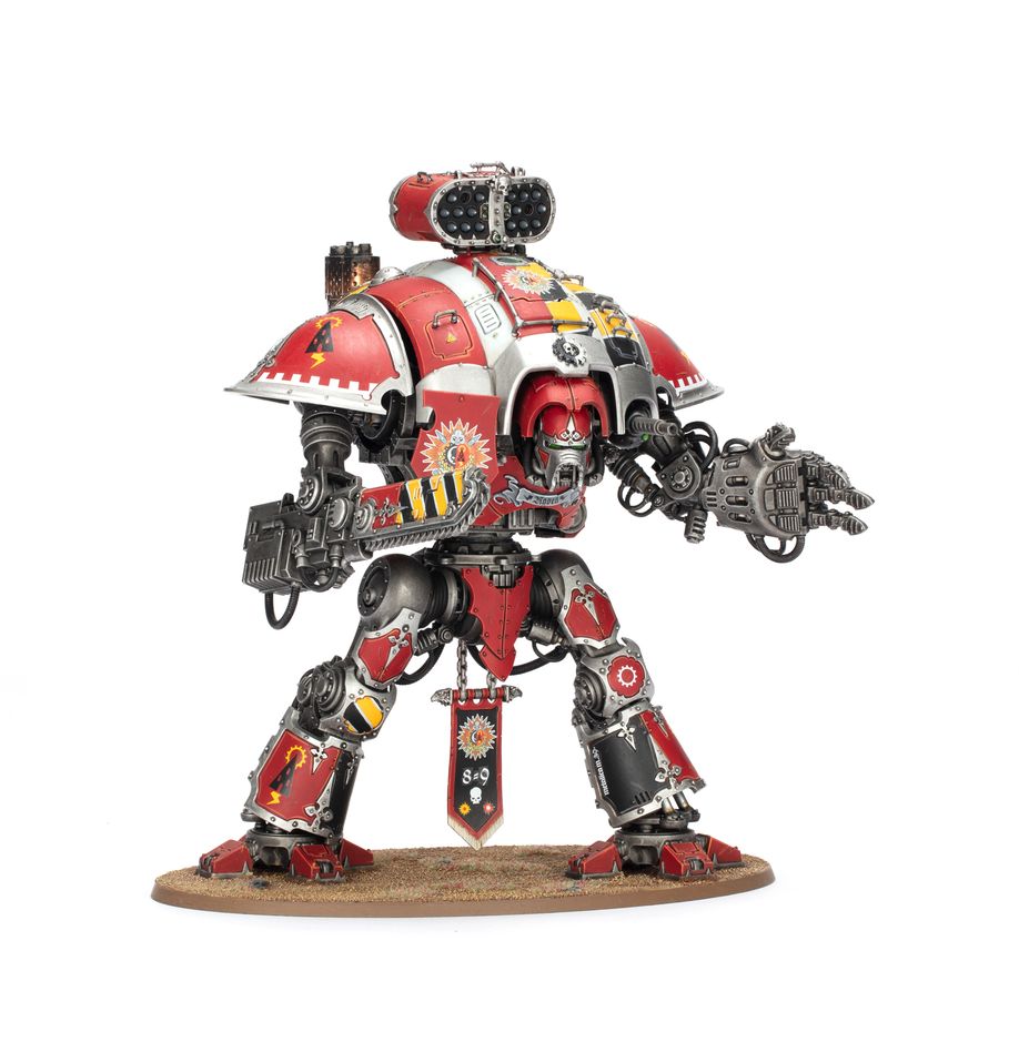 Boîte Warhammer 40,000 Imperial Knights : Knight Questoris, figurine Citadel plastique modulable.