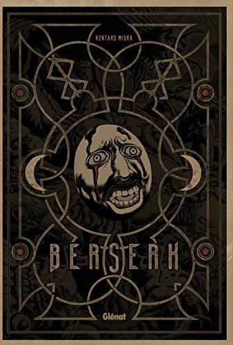 Coffret collector Berserk tomes 1 à 6 (Glénat), avec visuel du Behelit sur fond noir et doré