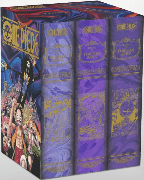 Coffret collector One Piece Thriller Bark contenant 3 volumes grand format avec les tomes 46 à 50