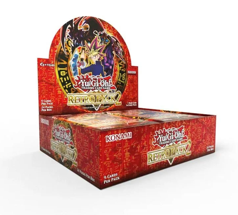 Display Yu-Gi-Oh! Retro Pack 2 réimpression 2025 – boîte de 24 boosters.