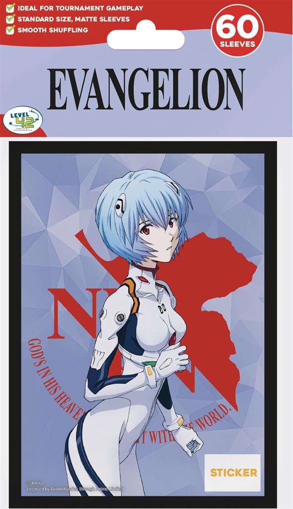 Protèges-cartes Evangelion Rei Ayanami 60 sleeves format standard Level 42