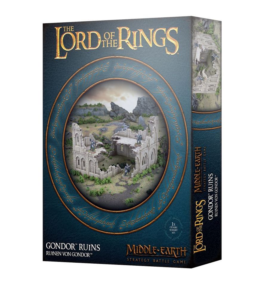 Boîte Gondor Ruins pour Middle-earth Strategy Battle Game avec décors en ruines modulables