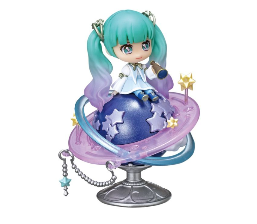 Figurines Re-Ment Starrium Room de Hatsune Miku – 4 modèles aléatoires inspirés de la lune, des étoiles et des planètes.