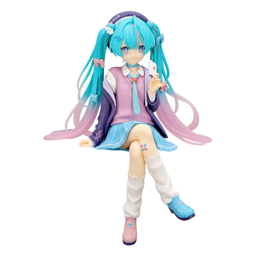 Statuette PVC Hatsune Miku Love Blazer Navy Color Ver. assise, 14 cm, gamme Noodle Stopper.