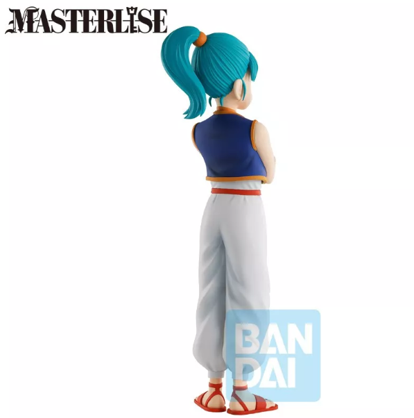 Figurine Dragon Ball Masterlise : Bulma en tenue d’entraînement, version Bandai officielle.