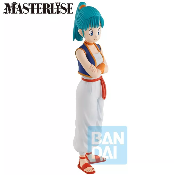 Figurine Dragon Ball Masterlise : Bulma en tenue d’entraînement, version Bandai officielle.