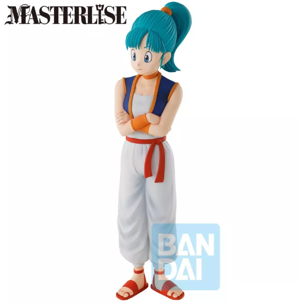 Figurine Dragon Ball Masterlise : Bulma en tenue d’entraînement, version Bandai officielle.
