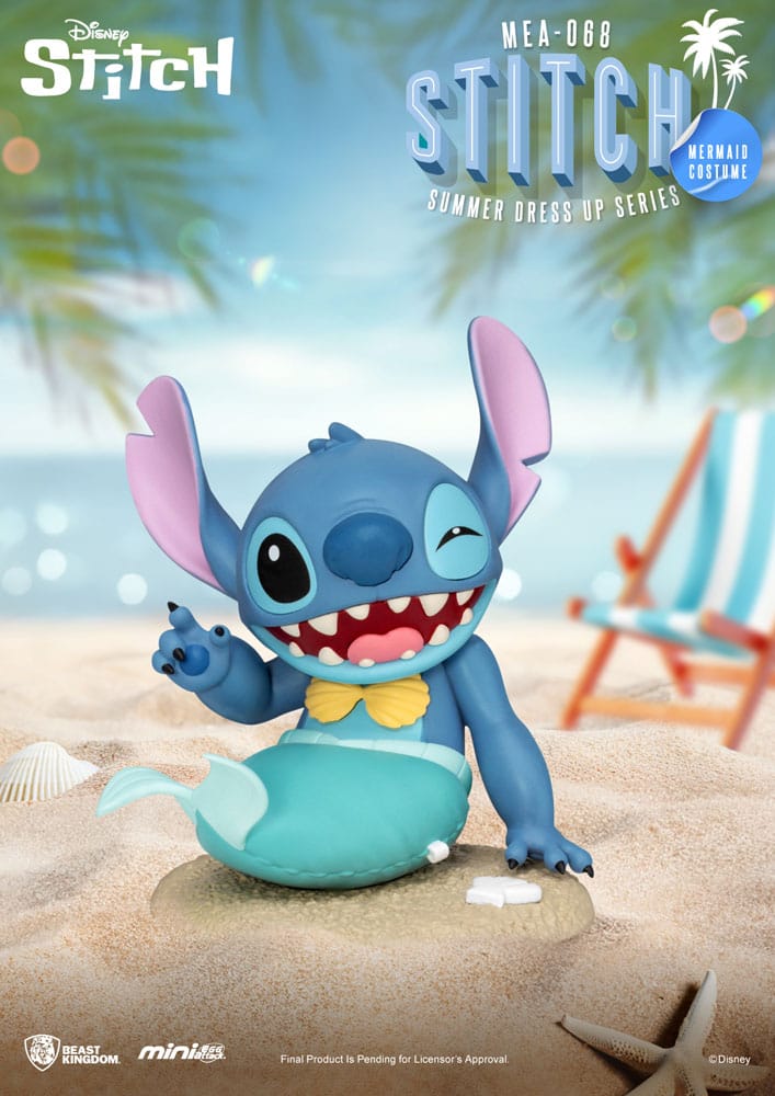 Assortiment de figurines Disney Stitch Summer Dress Up Series Mini Egg Attack – 7 modèles différents, boîtes aléatoires