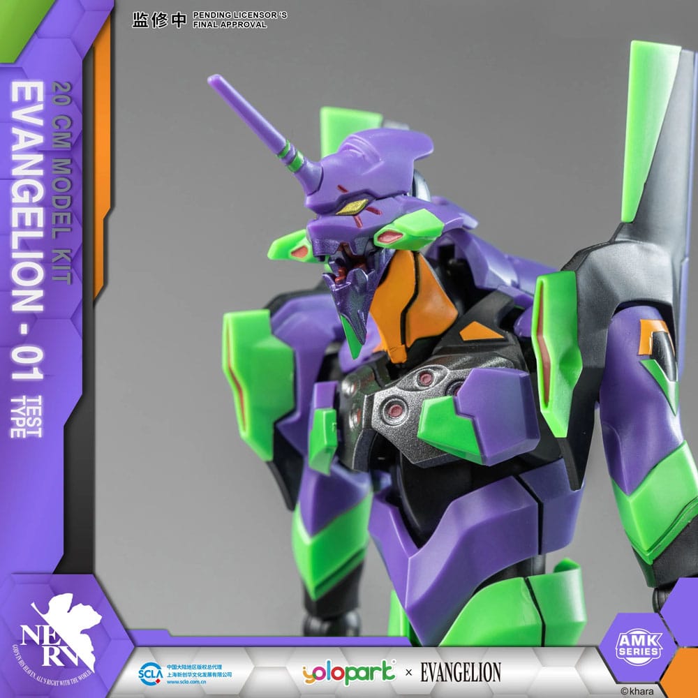 Model Kit EVA-01 Test Type – Figurine articulée Evangelion 20 cm par AMK Series
