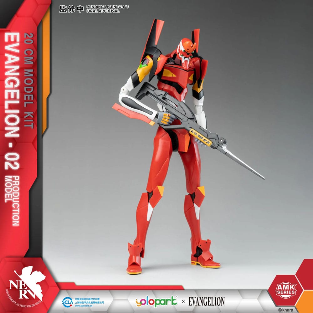 Model Kit EVA-02 Production Model – Figurine articulée Evangelion 20 cm par AMK Series