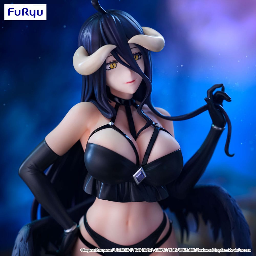 Statuette Albedo Overlord BiCute Dark 26 cm en PVC, tenue noire et ailes sombres