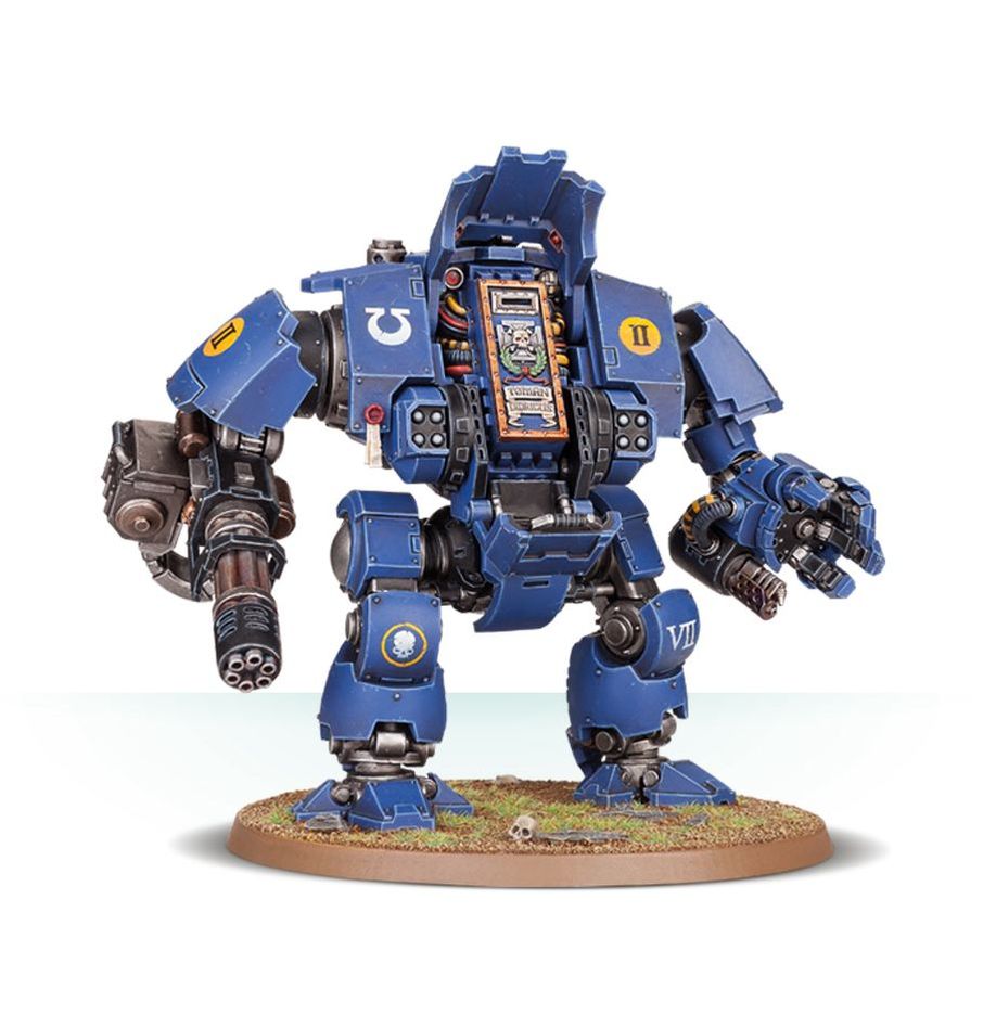 Boîte de figurine Primaris Redemptor Dreadnought pour Warhammer 40K, unité lourde des Space Marines.