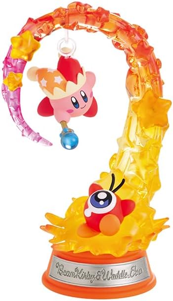 Boîte individuelle de la série Swing Kirby de Re-Ment, contenant une figurine aléatoire représentant Kirby dans un décor galactique.