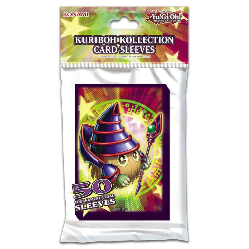 Pack de 50 sleeves Yu-Gi-Oh! Kuriboh Kollection — Kuriboh en Magicien Sombre, officielles et tournoi-legal