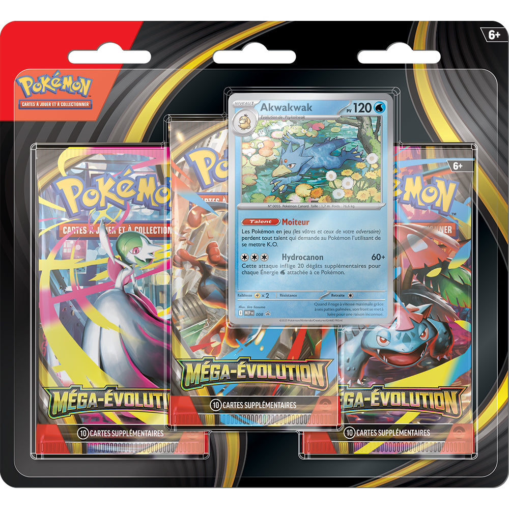 Pokémon Tripack Méga-Evolution ME01 : Akwakwak