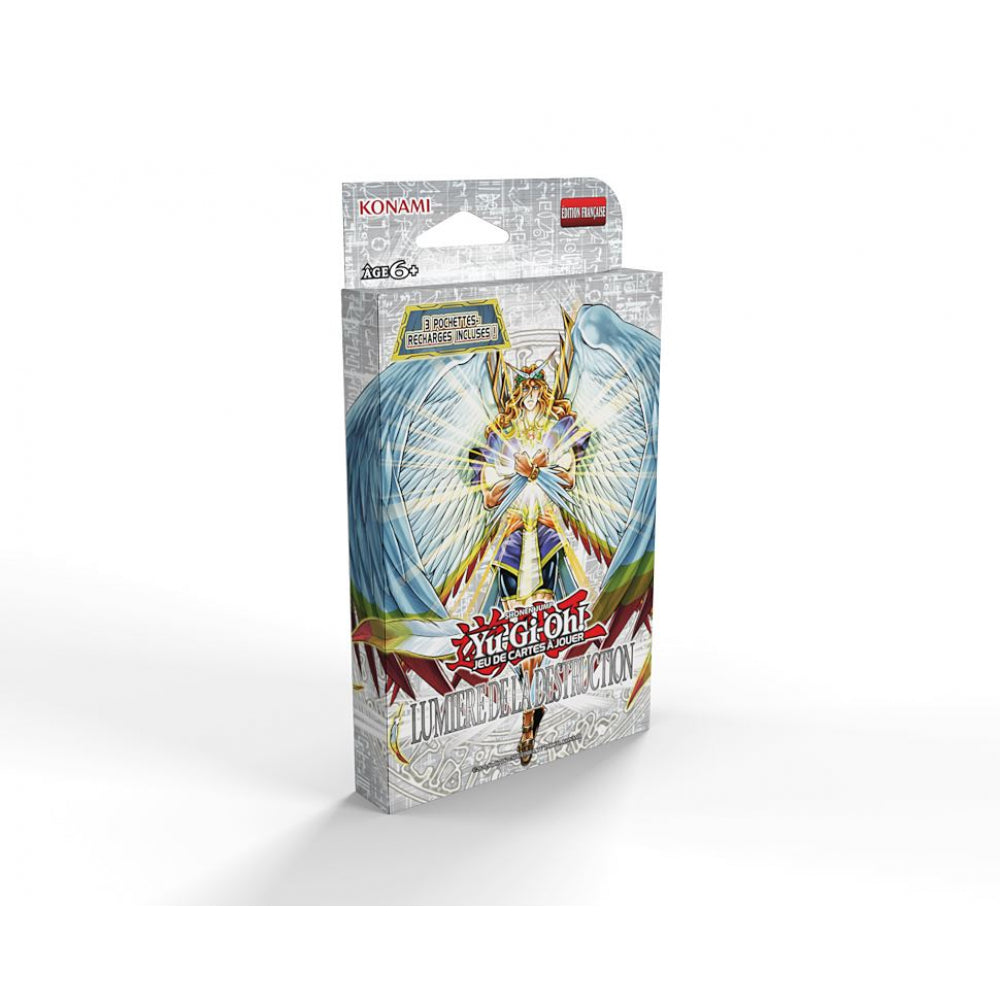 Pack Yu-Gi-Oh! de 3 boosters Lumière de la Destruction avec illustration d’un ange lumineux