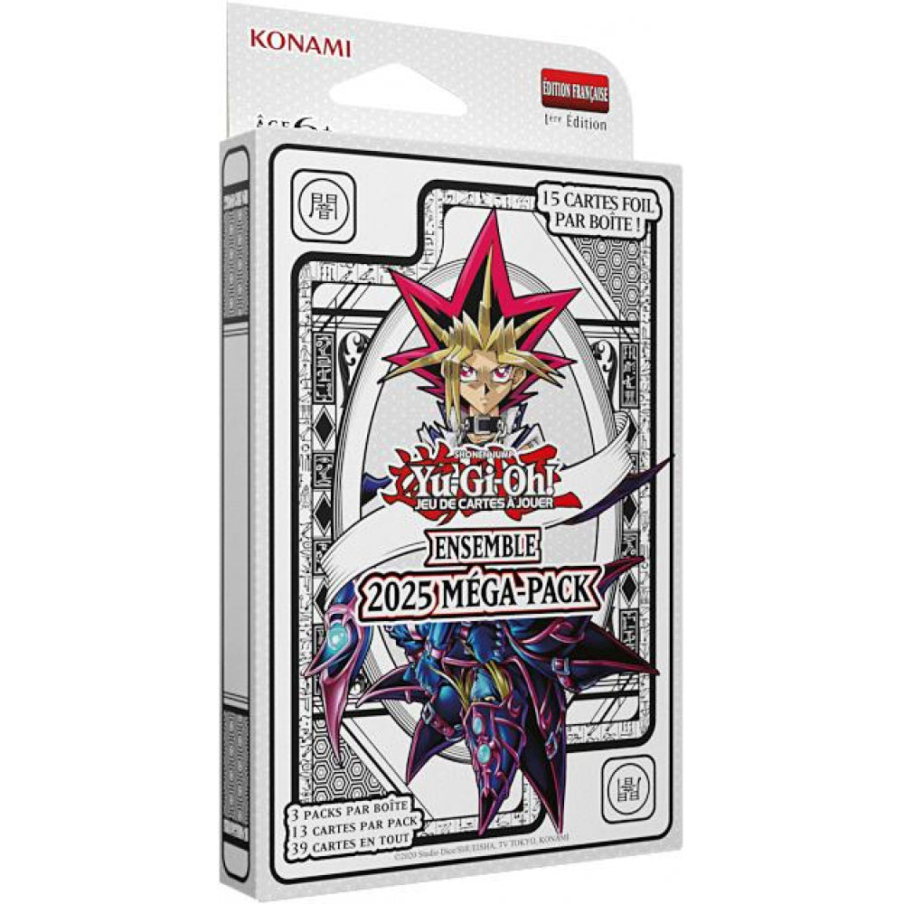 Yu-Gi-Oh! Ensemble Méga-Pack 2025 – Boîte française avec 3 packs et 39 cartes au total