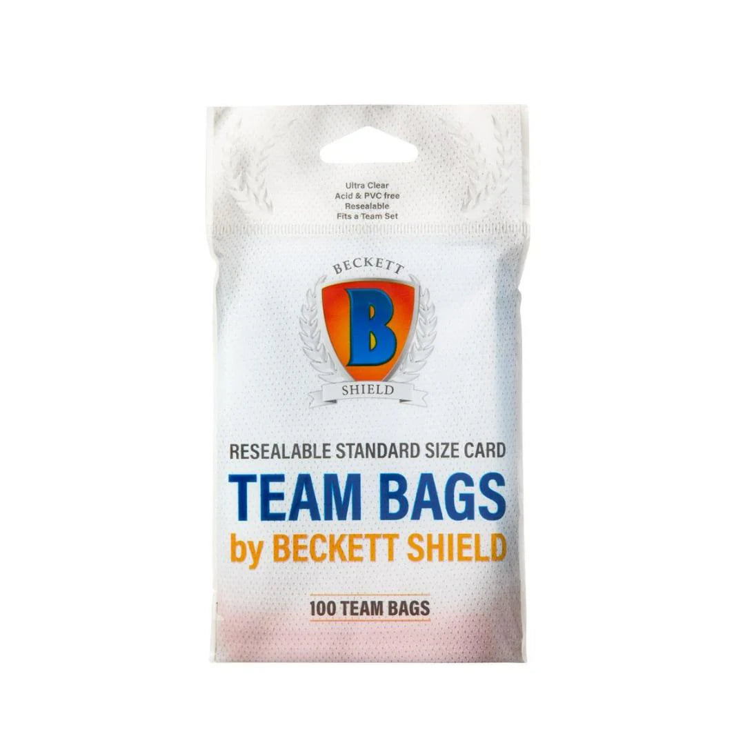 Beckett Shield Team Bags – lot de 100 pochettes refermables standard size