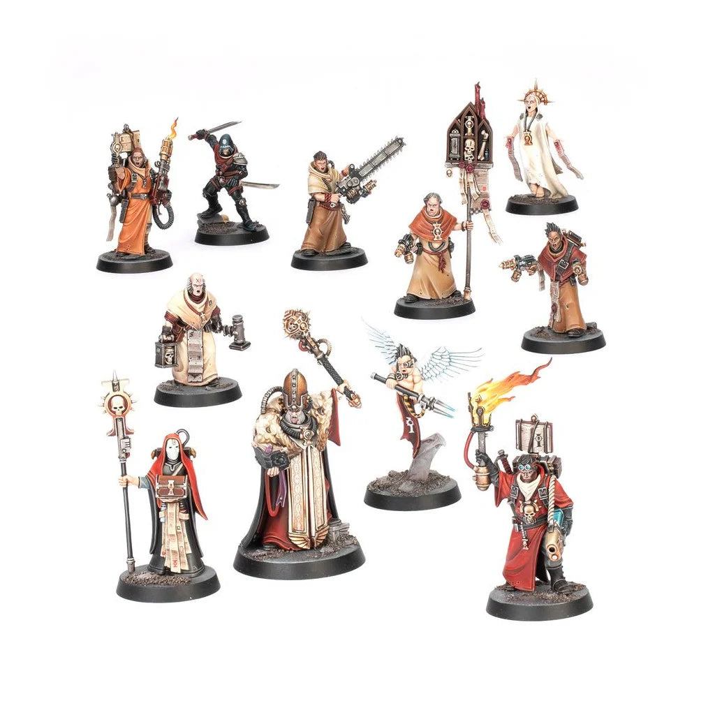 Boîte Kill Team : Sang et Zèle avec figurines des Sororitas et Cultes du Chaos, décors et livre de missions