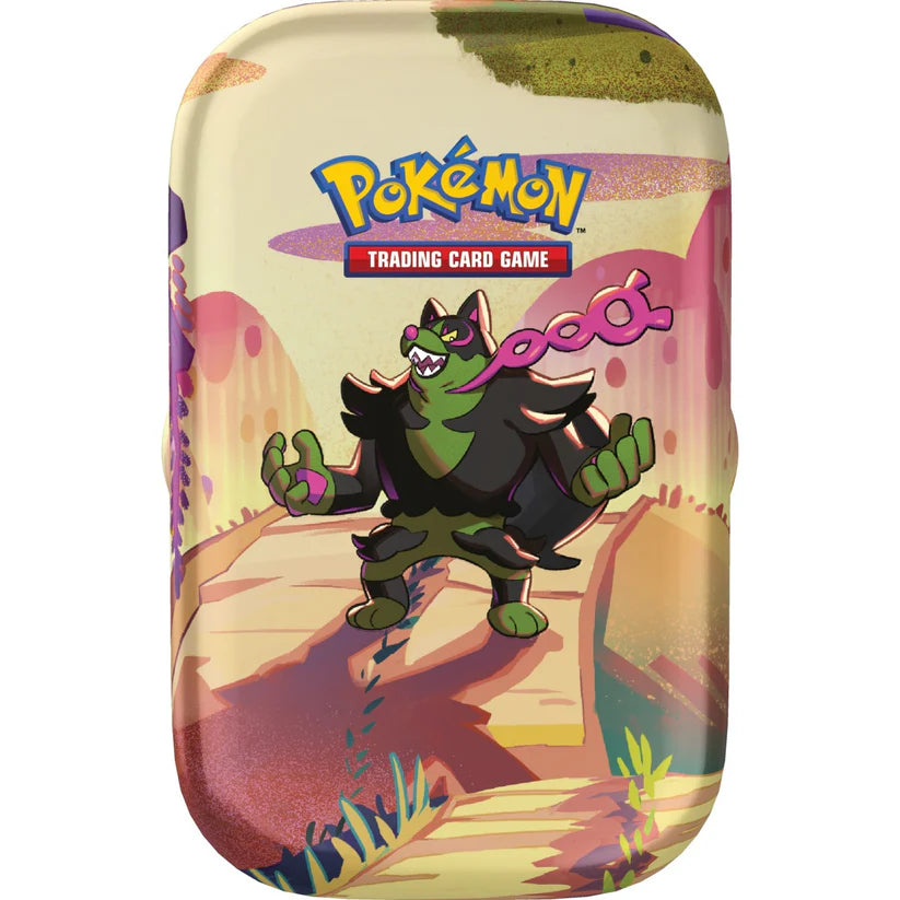 Mini Tin Pokébox Pokémon Fable Nébuleuse – modèle Dusknoir et Verpom, contenant 2 boosters, 1 pièce et 1 carte illustrée, parmi 5 designs à collectionner.