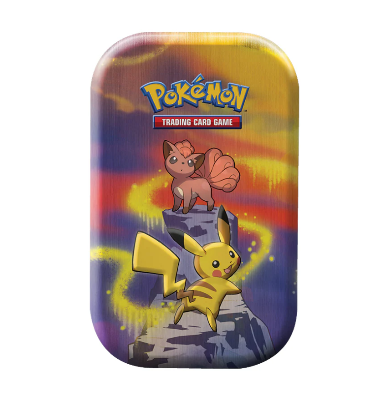 Mini Tin Pokémon Pouvoir de Kanto – coffret métal avec 2 boosters et carte artistique