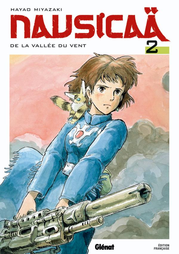 Couverture du manga "Nausicaä de la Vallée du Vent" tome 2 par Hayao Miyazaki, édition française Glénat.