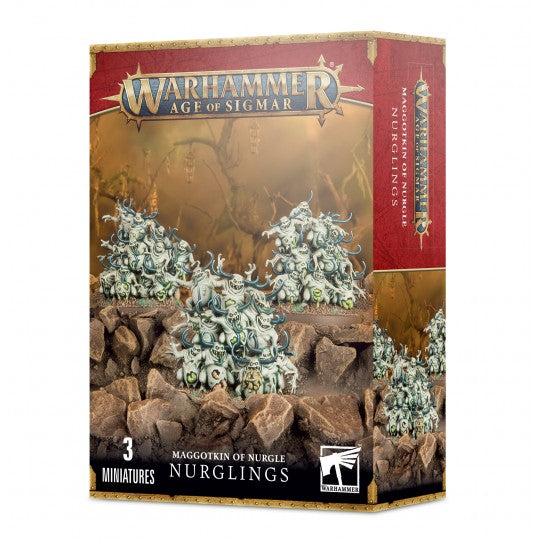 Boîte Warhammer Age of Sigmar Nurglings Maggotkin of Nurgle avec 3 figurines