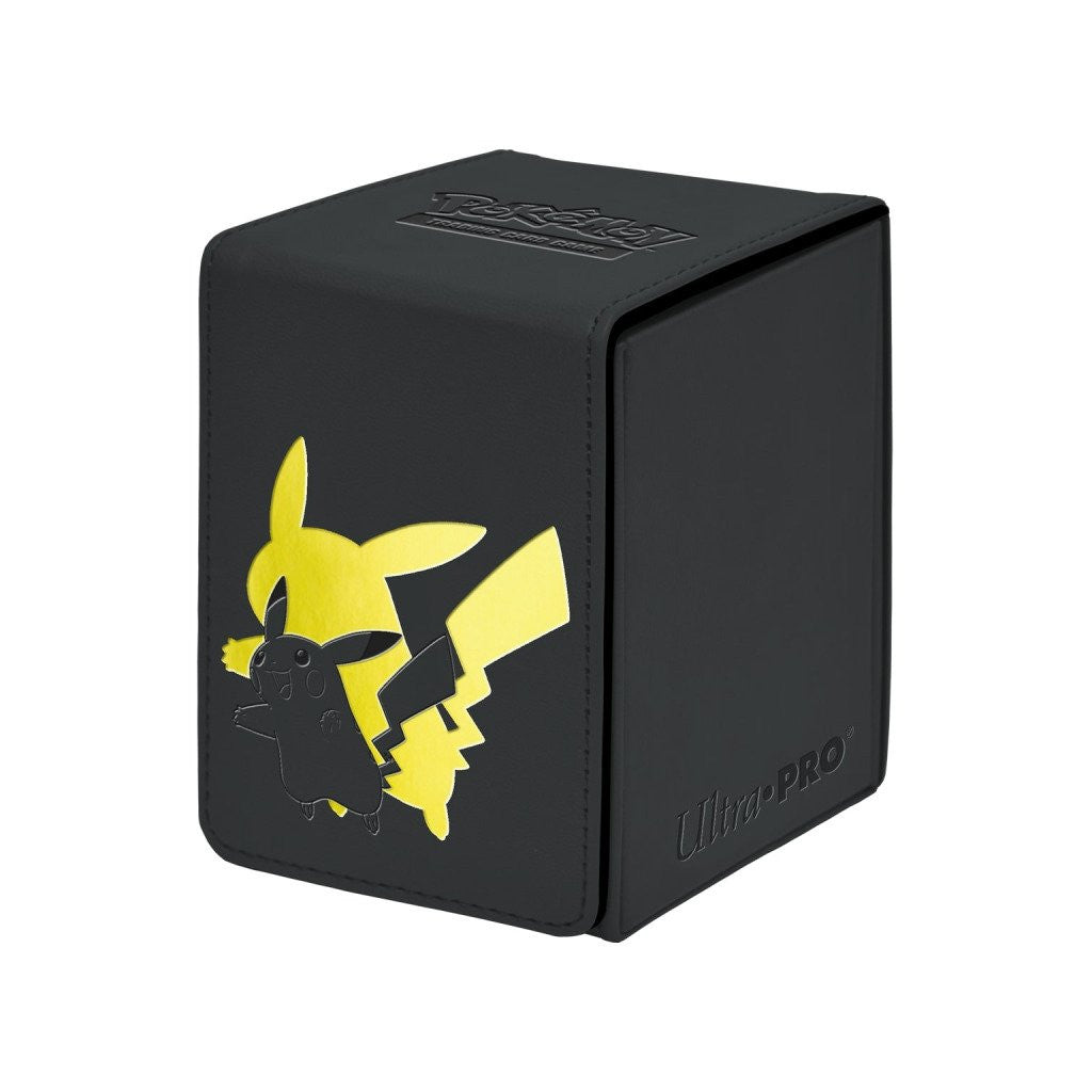 Deck box Pokémon Ultra PRO Alcove Flip Elite Series Pikachu noir et doré