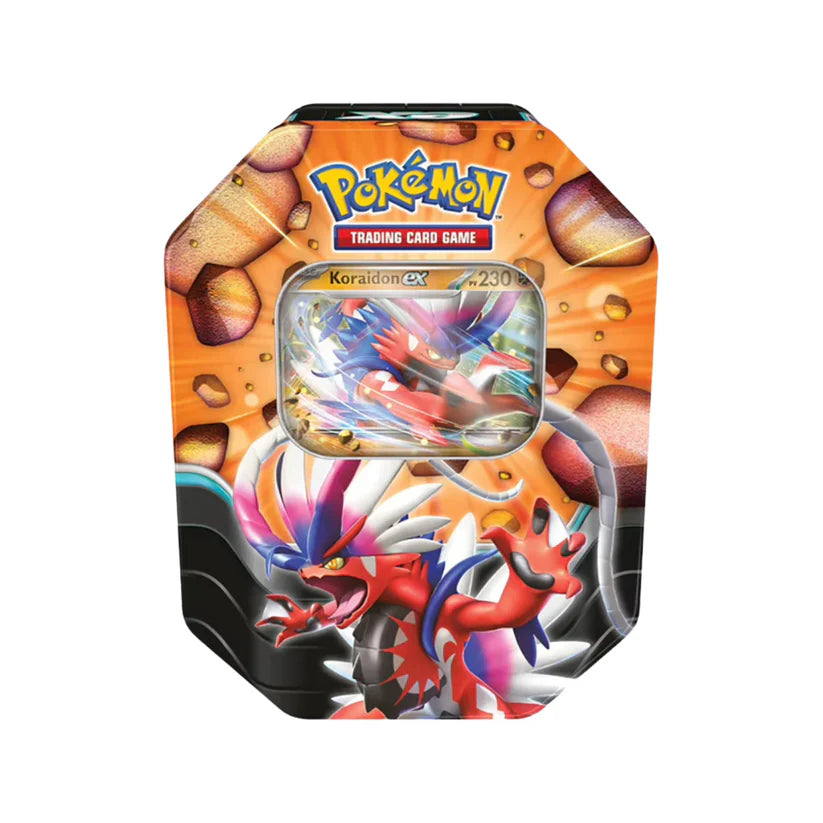 Pokébox Pokémon à l’effigie de Koraidon EX contenant une carte promo et 4 boosters.