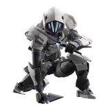 Maquette 30 Minutes Fantasy 30MF Rosan Assassin en armure grise et noire, accroupie avec lames courtes sur fond blanc.