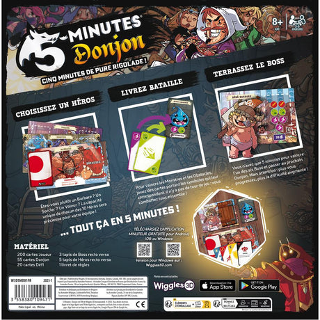 Jeu 5 Minutes Donjon boîte jeu coopératif temps réel