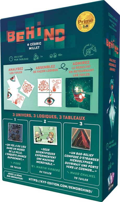 Behind jeu puzzle narratif coopératif boîte officielle Kif Edition