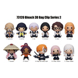 Visuel Bleach Figural Bag Clip Series 2 avec plusieurs personnages chibi de Bleach, vendu en sachet mystère avec un modèle aléatoire.