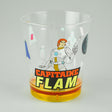 Verre plastique Capitaine Flam Curtis Newton illustration buste rétro