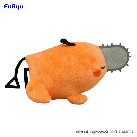 Peluche Pochita Sleeping 20 cm de Chainsaw Man, version endormie avec lame de tronçonneuse en feutrine.