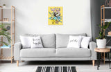 CreArt Ravensburger Pokémon Pikachu & Évoli, peinture par numéros 24 x 30 cm avec Pikachu, Évoli et plusieurs Évolitions sur fond jaune.