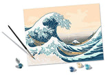 CreArt Ravensburger Collection d’Art Hokusai La Grande Vague, peinture par numéros 40 x 30 cm avec l’estampe japonaise La Grande Vague de Kanagawa.