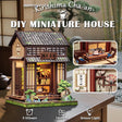 Maquette CuteBee Kirishima Cha-an DIY Miniature House représentant une maison de thé japonaise miniature de 145 pièces avec lumière à capteur.