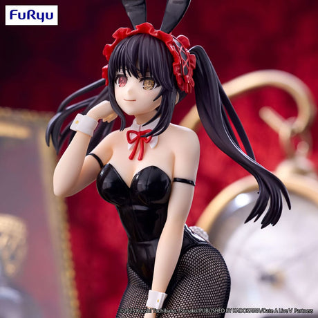 Statuette Kurumi Tokisaki 29 cm BiCute Bunnies Black Ver., figurine bunny en résille noire de Date A Live.