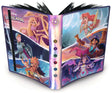 Album de collection Disney Lorcana Princesses ouvert, avec illustrations de Raiponce, Ariel, Jasmine, Cendrillon et autres héroïnes Disney.