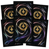 Pack de 65 protège-cartes Disney Lorcana officiels Ravensburger, format standard, finition mate, design noir avec logo Lorcana doré.