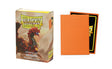 Boîte Dragon Shield Mini Matte Amber contenant 60 protège-cartes orange au format japonais avec finition mate.
