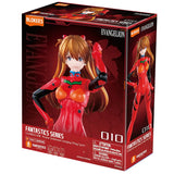 Boîte Evangelion Blokees Fantastics Series Asuka Shikinami Langley Plug Suit avec figurine articulée en combinaison rouge EVA-02.