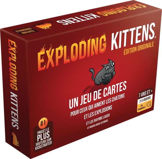 Exploding Kittens Édition Originale jeu de cartes d’ambiance boîte rouge